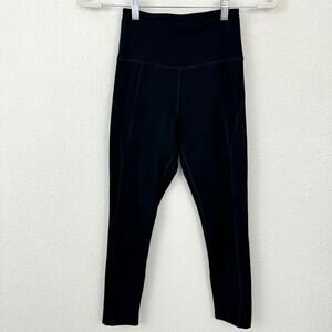 Girlfriend Collective Women Leggings Size XS Crop High Rise Yoga Stretch Black